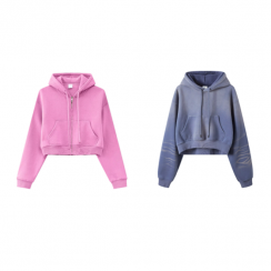 Wholessale of Short Hooded Cropped Hoodie